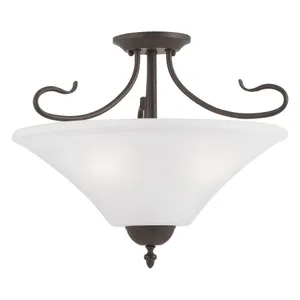 Elipse 19'' Wide 3-Light Semi Flush Mount - Painted Bronze 1