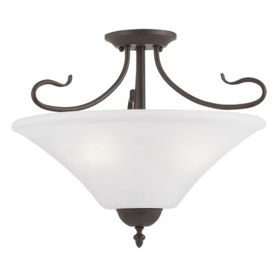 Elipse 19'' Wide 3-Light Semi Flush Mount - Painted Bronze