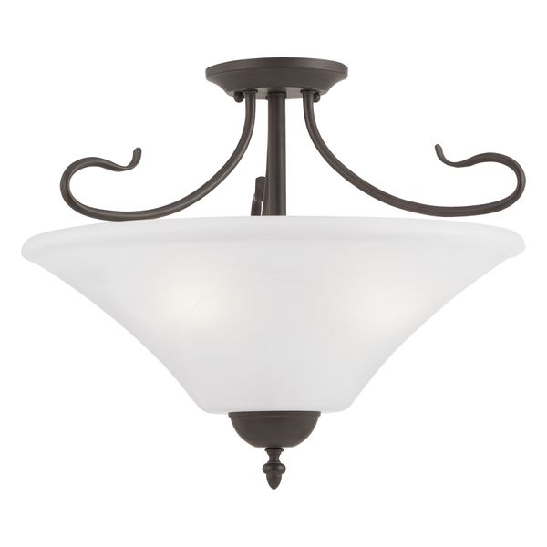 Elipse 19'' Wide 3-Light Semi Flush Mount - Painted Bronze