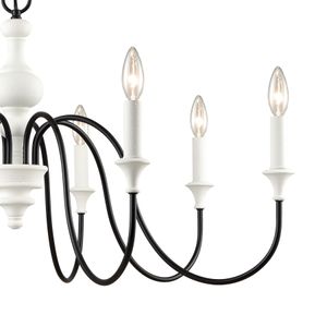 Val de Loire 36'' Wide 8-Light Chandelier - White 3