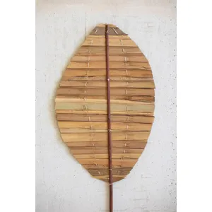 Tear Drop Natural Hogla Leaf with Stem 2