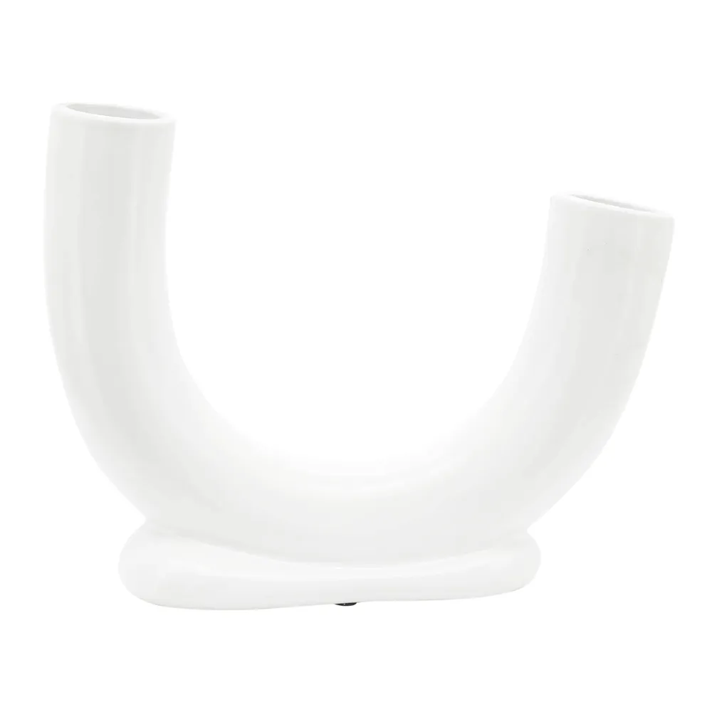 LENNONHAM WHITE VASE 8 (IN)