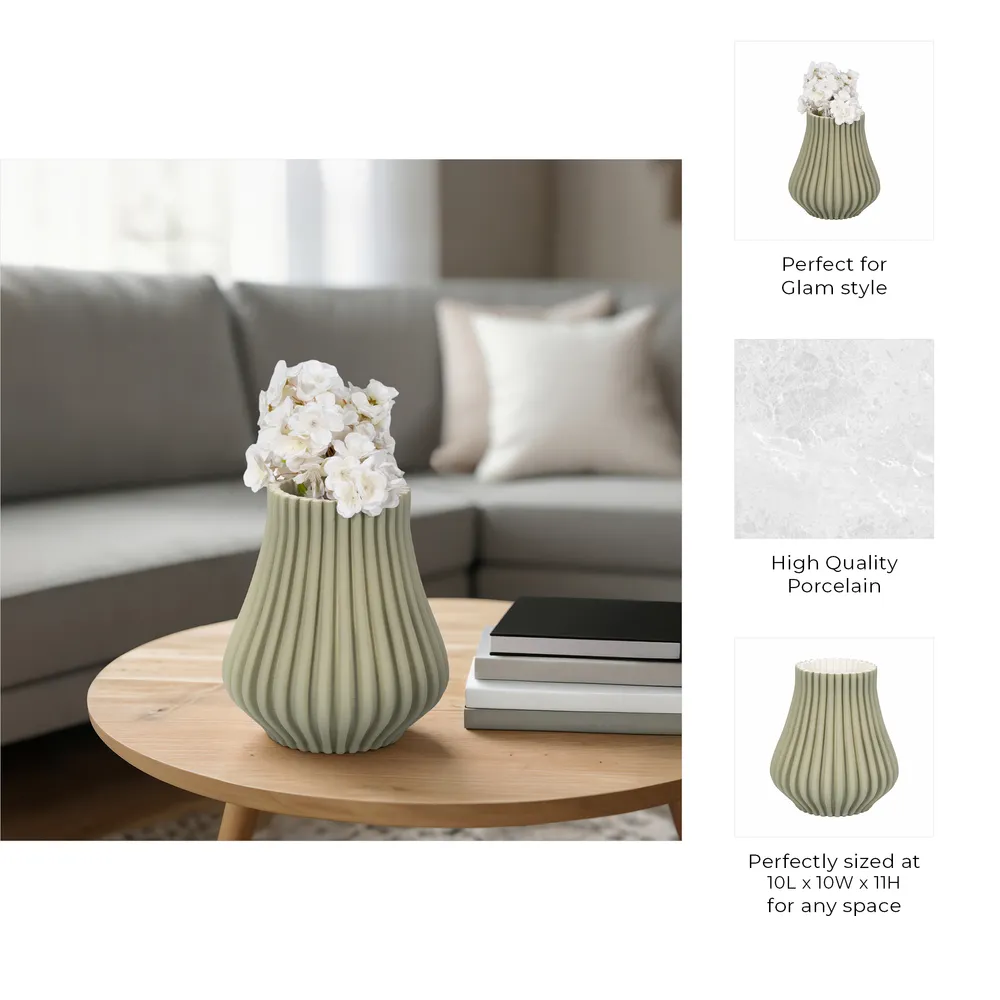 OPALBROOK TAN VASE 11 (IN)