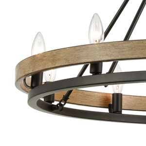 Ramsey 34'' Wide 10-Light Chandelier - Matte Black 2
