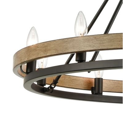 Ramsey 34'' Wide 10-Light Chandelier - Matte Black