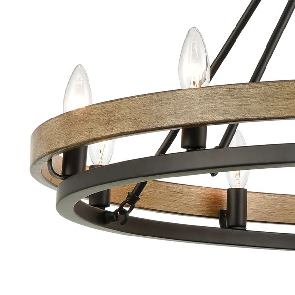 Ramsey 34'' Wide 10-Light Chandelier - Matte Black