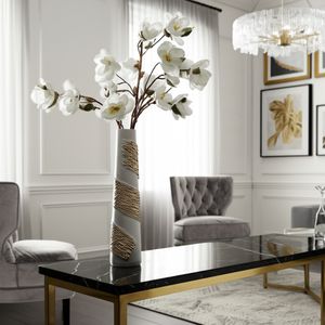GREERWAY WHITE GLASS VASE 22 (IN) 11