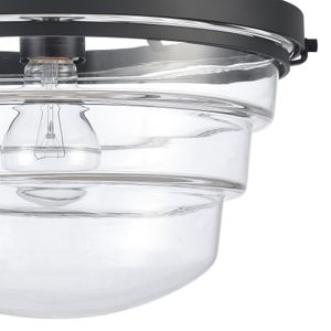 Boyer 12'' Wide 1-Light Semi Flush Mount - Matte Black 6