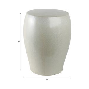 BAKERSIDE IVORY GARDEN STOOL 19 (IN) 9