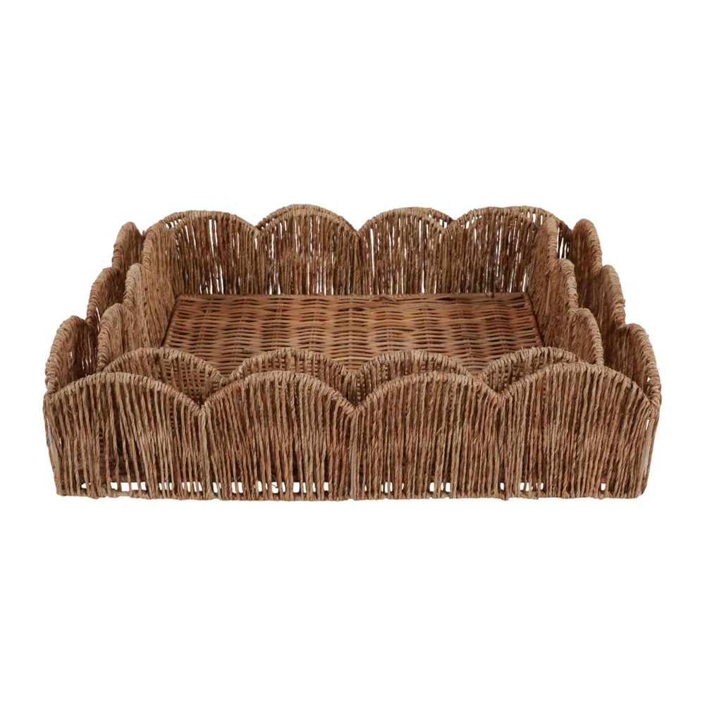 YATESGROVE SET OF 2 BROWN TRAY 4 (IN)