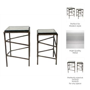 HADWICKBEACH SET OF 2 GOLD TABLE 25 (IN) 10