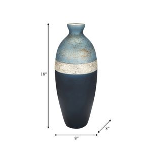 EMMONSWORTH BLUE GLASS VASE 18 (IN) 9