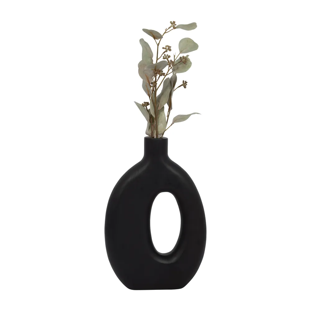 GRIFFINMOOR BLACK VASE 14 (IN)