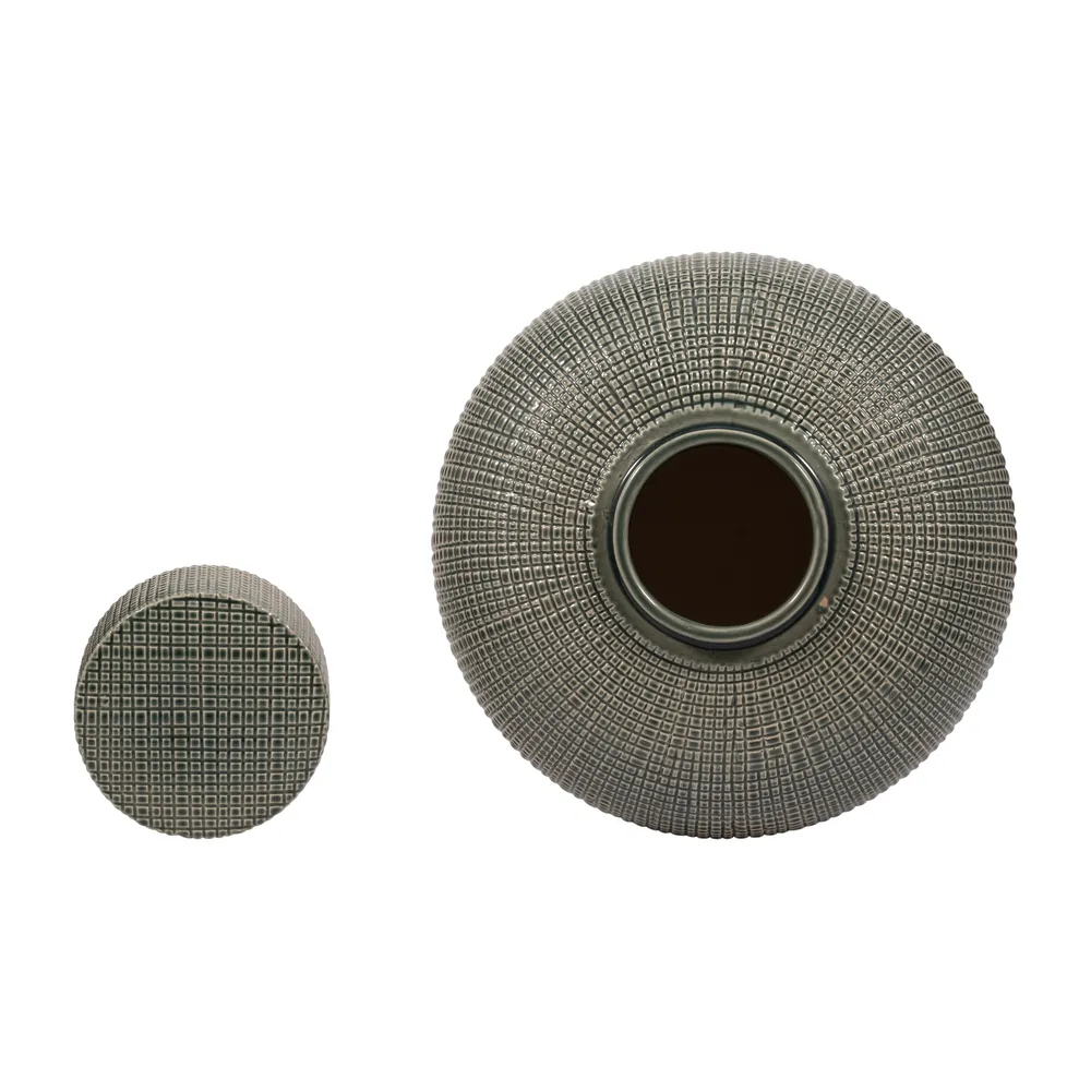 ELTONRIDGE GREEN VASE 21 (IN)