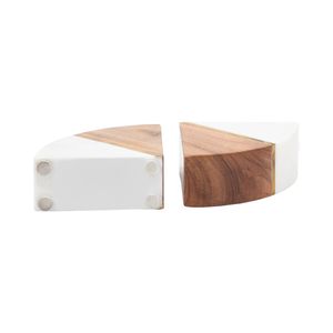 HAMPTONWICK SET OF 2 WHITE BOOKENDS 5 (IN) 6