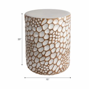 NEWTONCREST WHITE GARDEN STOOL 20 (IN) 9