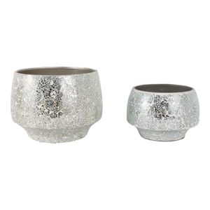 ANTONSHAW SET OF 2 SILVER PLANTER 8 (IN) 1