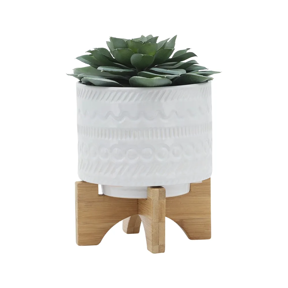 DORSETPORT WHITE PLANTER 8 (IN)