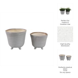 REXDALE SET OF 2 IVORY PLANTER 6 (IN) 10