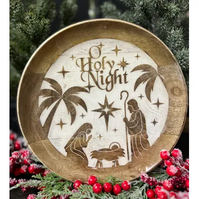 Nativity Plate 10x10in