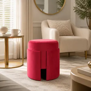 HADLEYTON RED OTTOMAN 19 (IN) 10