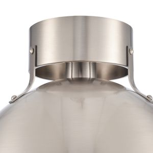 Zayne 12'' Wide 1-Light Semi Flush - Brushed Nickel 4