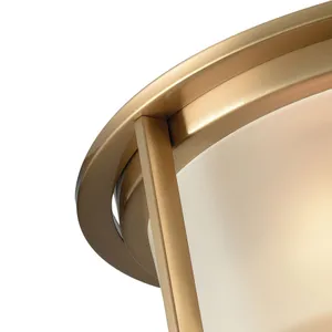 Vancourt 15'' Wide 3-Light Flush Mount - Satin Brass 3