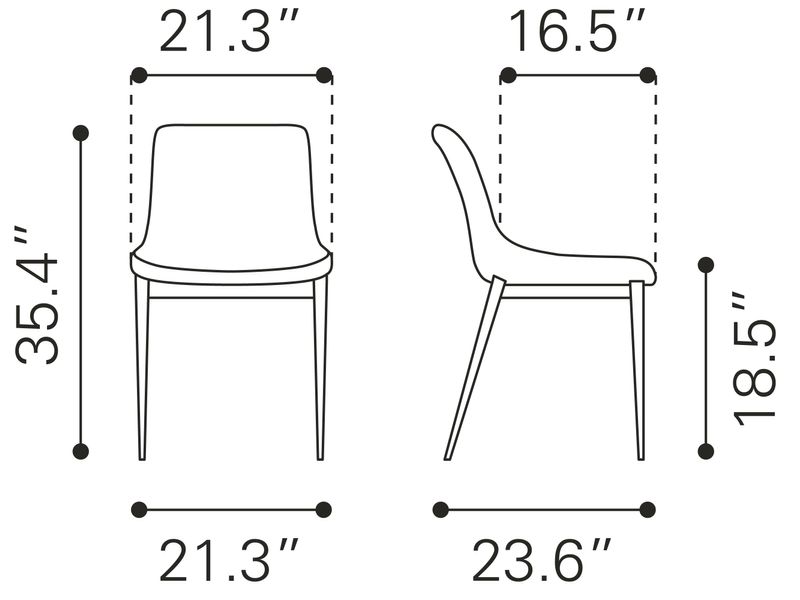 Magnus Dining Chair Black & Walnut 9