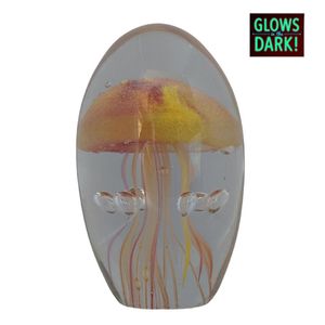 3-3/4" YELLOW JELLYFISH GLOW IN DARK 1