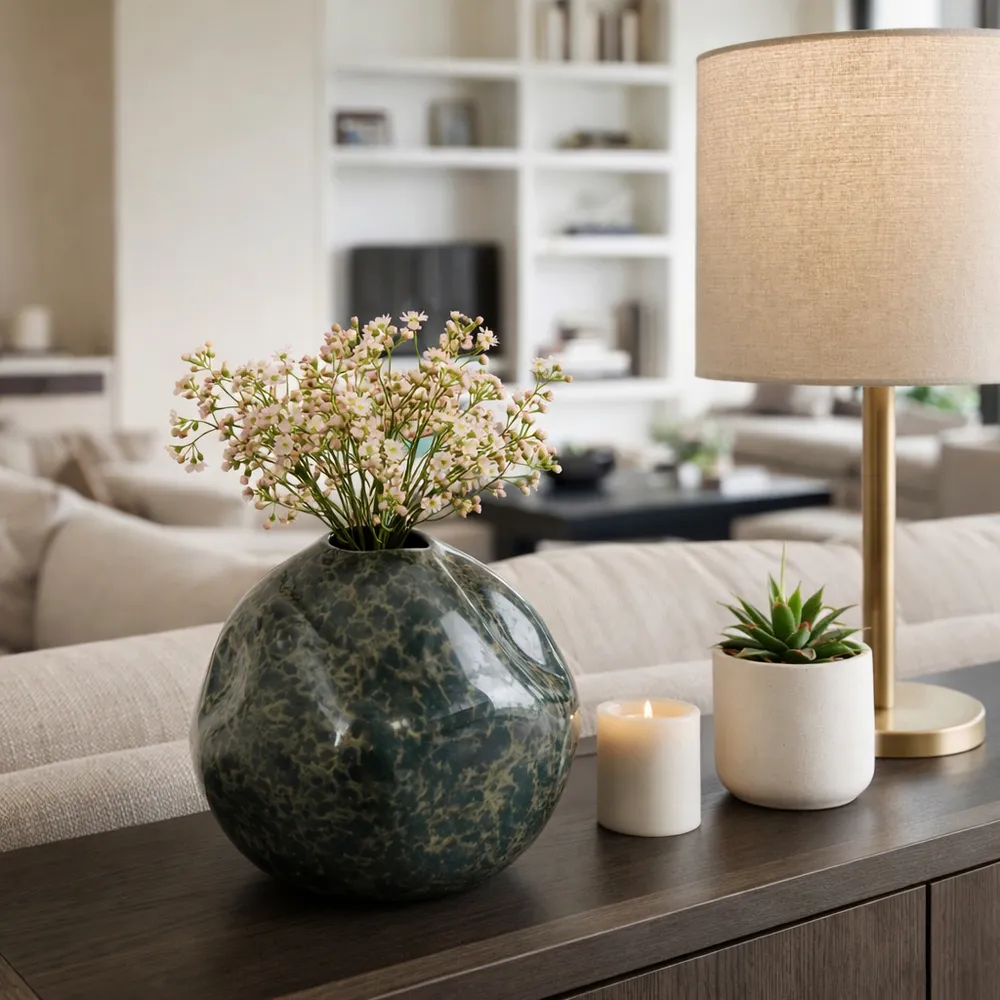BRAMHAM BLACK VASE 9 (IN)