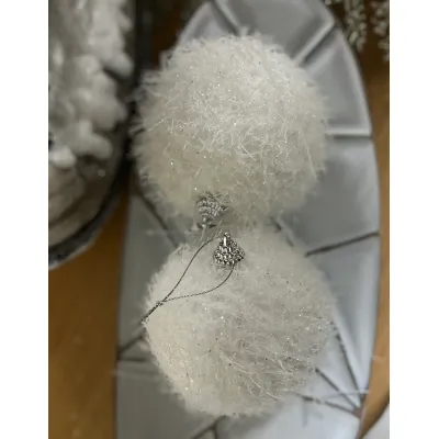Large Snowball 4in Ornaments Set 2