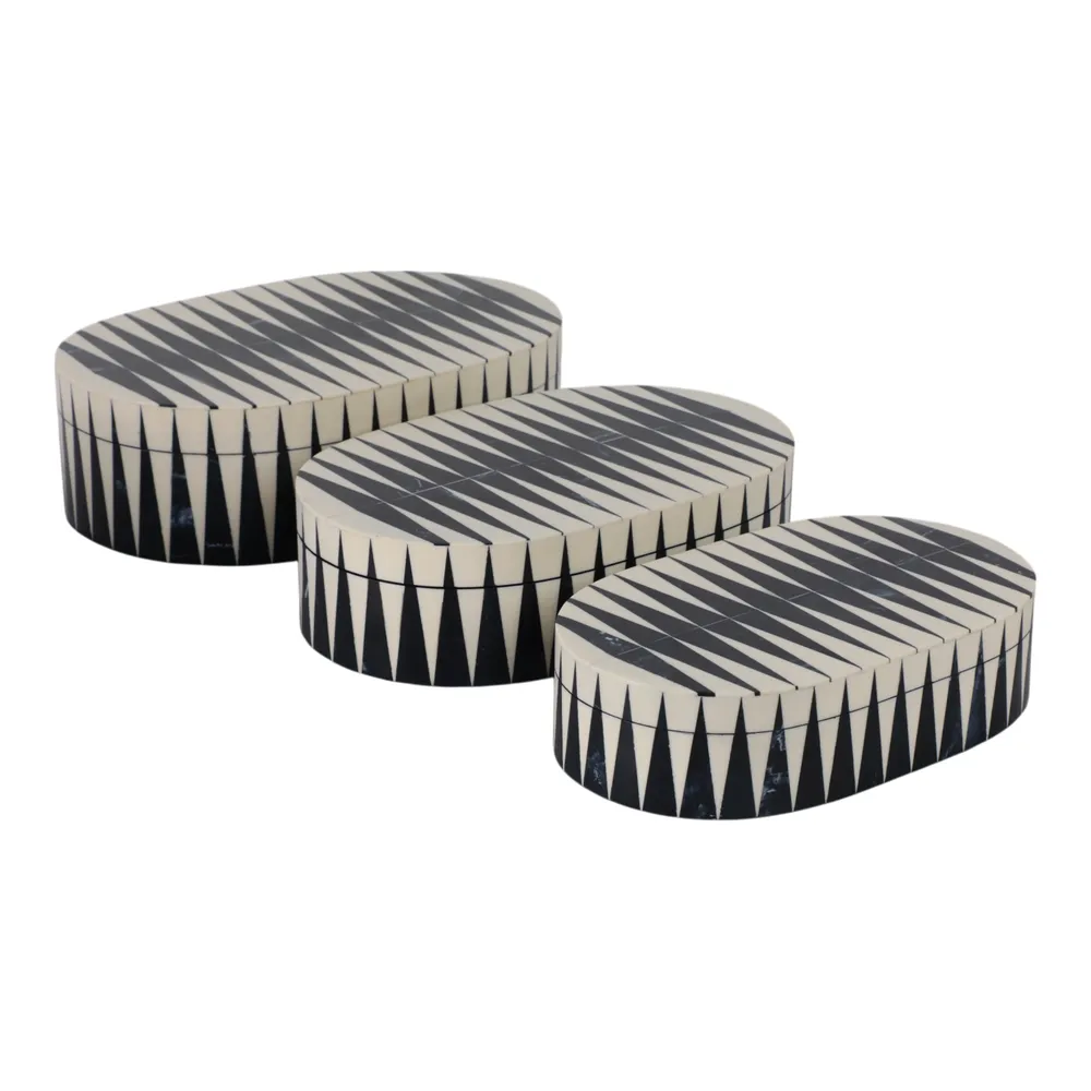 FALLONFORD SET OF 3 WHITE BOXES 4 (IN)