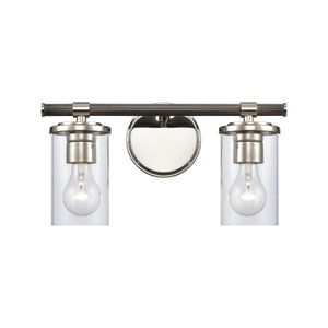 Burrow 15'' Wide 2-Light Vanity Light - Polished Nickel 1