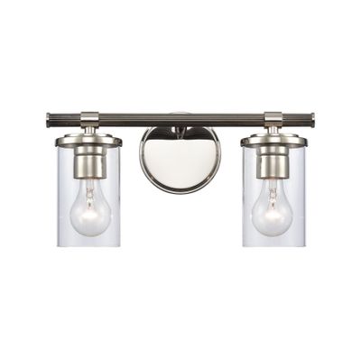 Burrow 15'' Wide 2-Light Vanity Light - Polished Nickel
