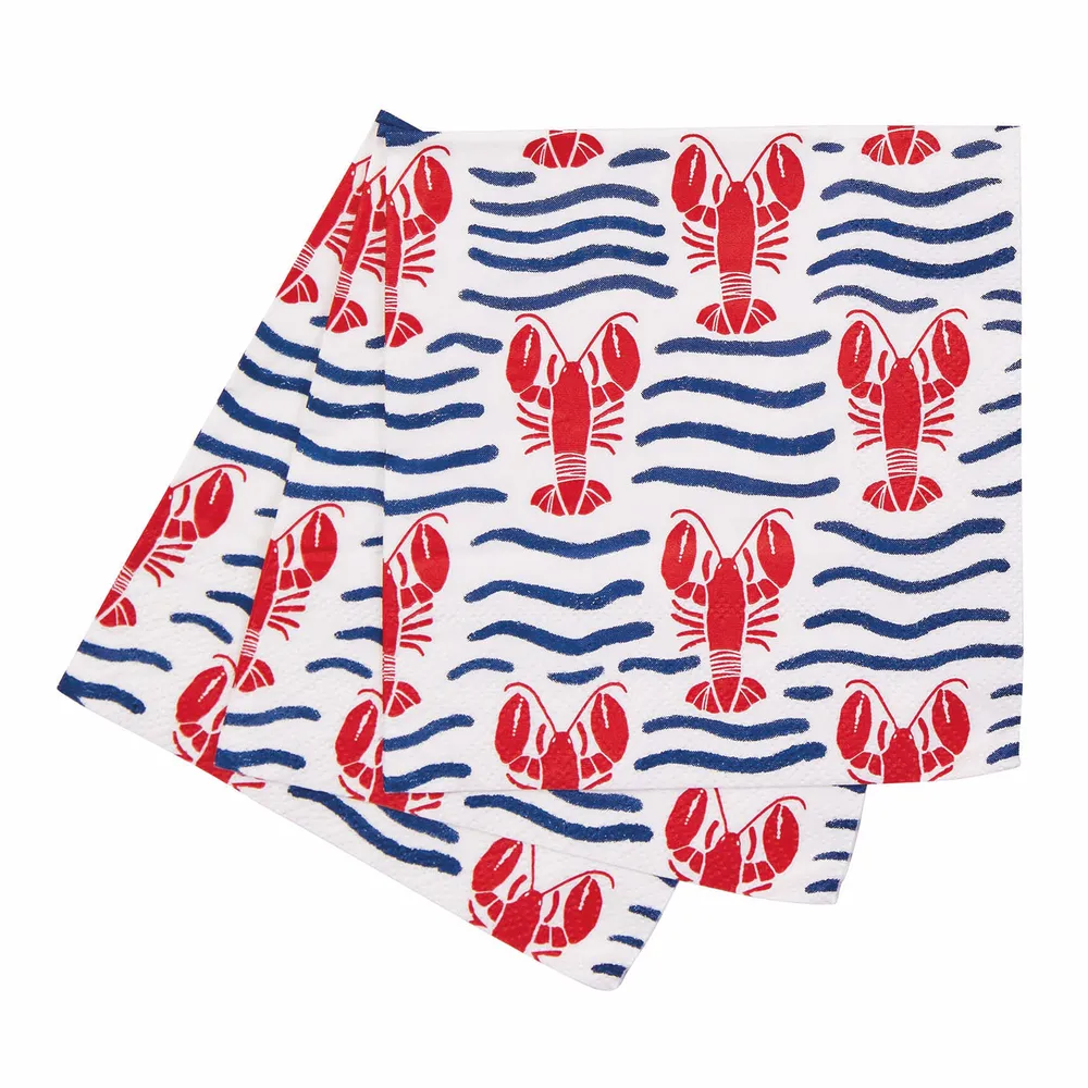 Lobster Waves  Paper Cocktail Napkins (Pack of 25)