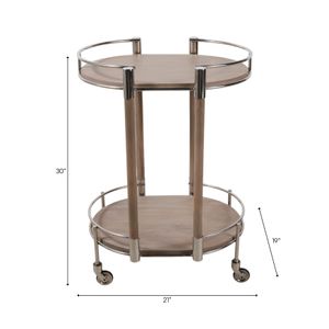 GUNNARWAY SILVER BAR CART 30 (IN) 9