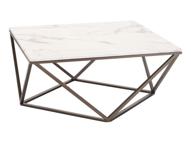 Tintern Coffee Table White & Antique Bronze 5