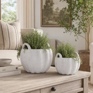 THEAHAM SET OF 2 WHITE PLANTER 11 (IN) 2