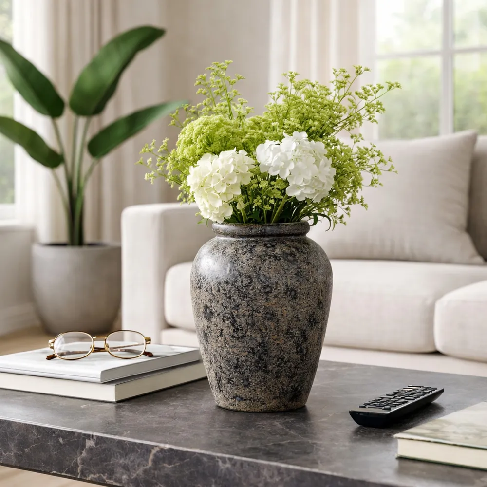 WILSONMOOR BLACK VASE 12 (IN)