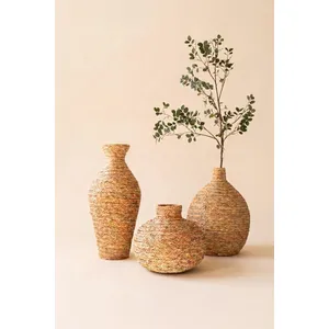 Set of 3 Natural Seagrass Vessels 2