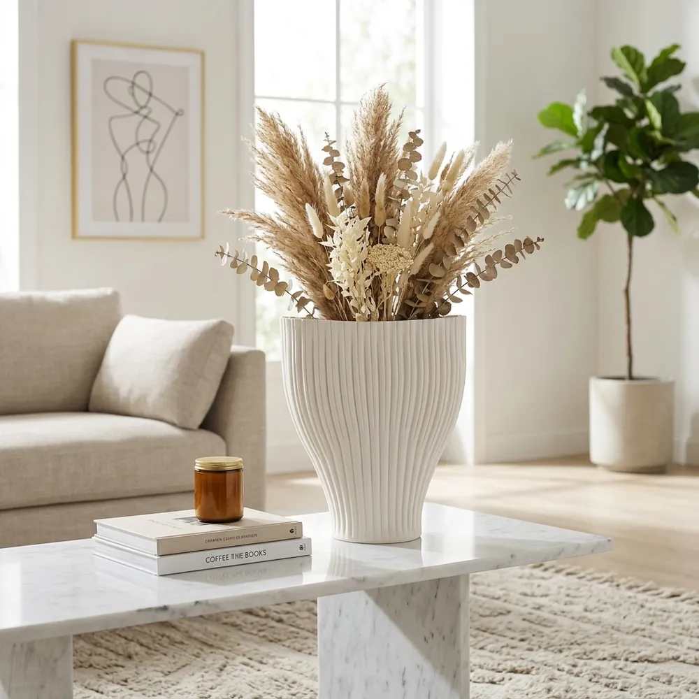 STORMTON IVORY VASE 14 (IN)