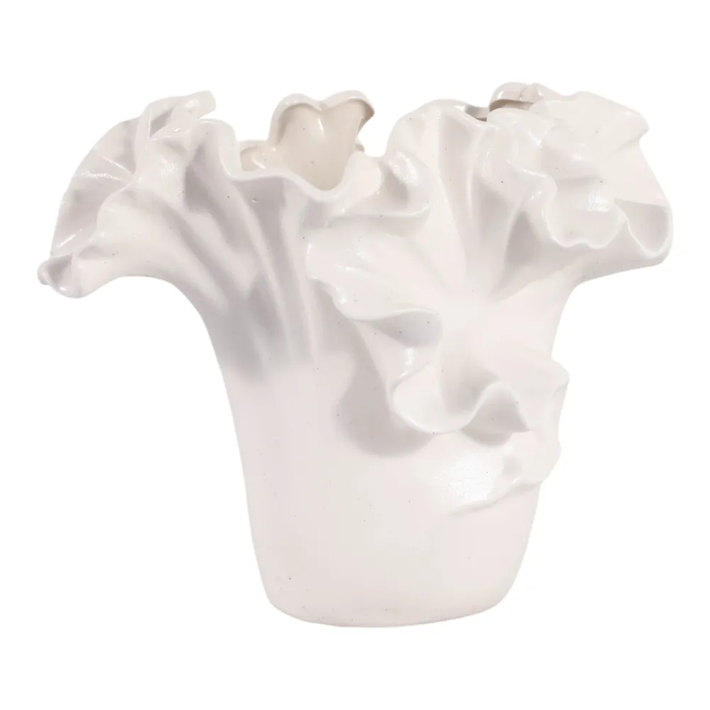 ALDERPORT WHITE VASE 7 (IN)