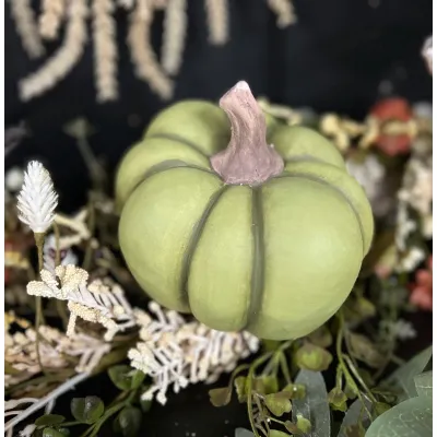 Mini Green Resin Pumpkin 5in