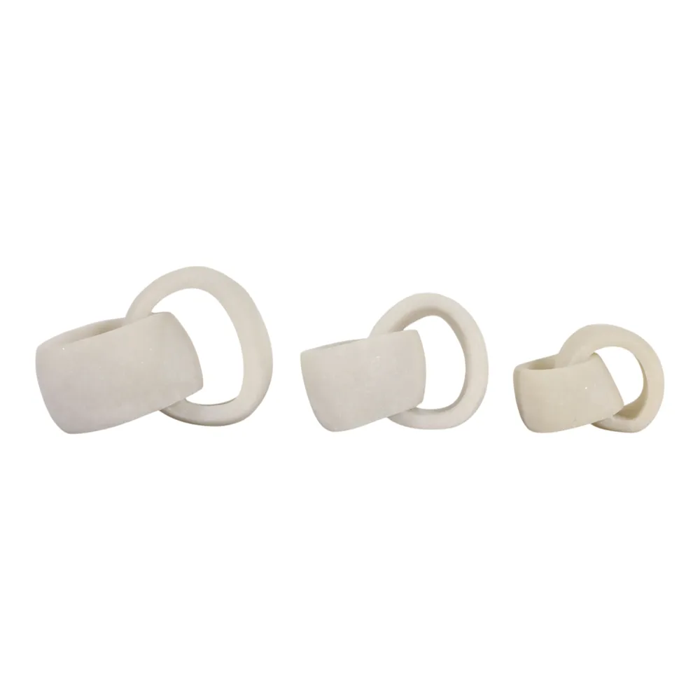 HALEYSHAW SET OF 3 WHITE DECOR 5 (IN)