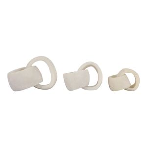 HALEYSHAW SET OF 3 WHITE DECOR 5 (IN) 8