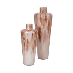 BURKEVIEW TAN GLASS VASE 18 (IN) 8