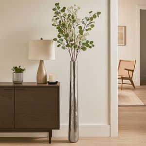 HUNTERROSE SILVER VASE 48 (IN) 9