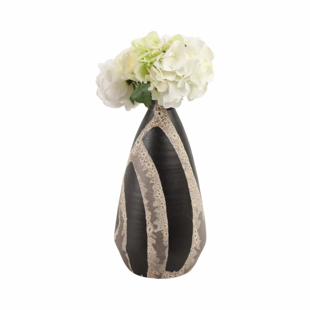 ELM BLACK VASE 16 (IN)