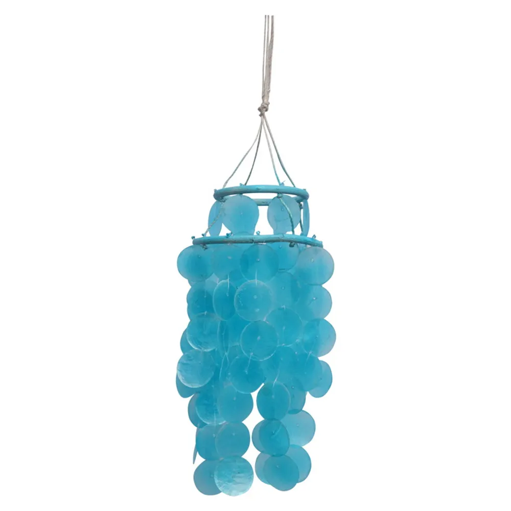 10" BLUE CAPIZ CHANDELIER