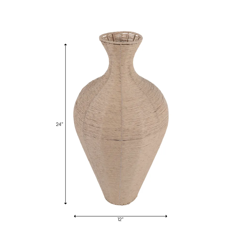 TANNERRIDGE BROWN VASE 24 (IN)